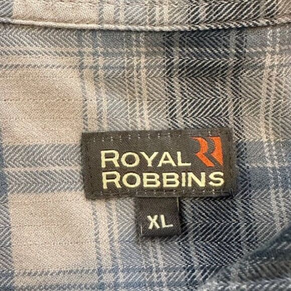 Royal Robbins XL‎ Blue-Gray-Navy Long Sleeve Button Down Soft Flannel Shirt - Picture 2 of 5